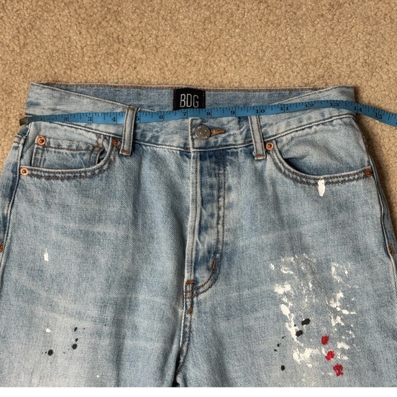 Urban Outfitters BDG Patchwork Jeans High Rise Slim Straight Denim Floral Patch - Picture 9 of 13